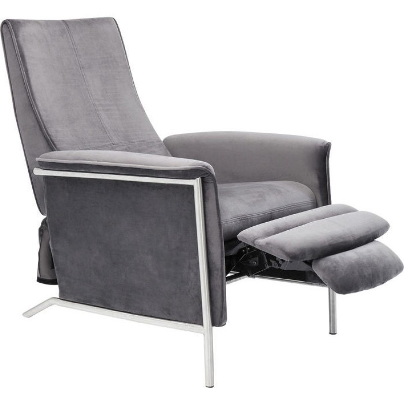 Relax Chair Lazy Velvet Grey